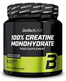 BioTechUSA 100% Creatine Monohydrate, Creatin monoidrato di grado farmaceutico in polvere senza aggiunta di sapore, 300 g