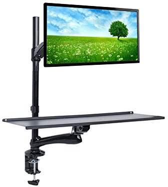 Maclean MC-681 Supporto per Monitor e Tastiera da Scrivania Completamente Regolabile