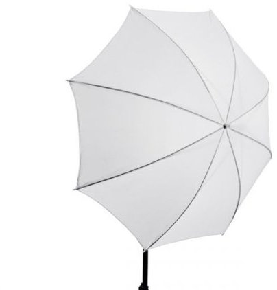 Paraguas transparente de estudio de 91 cm (36 pulgadas), interior y exterior blanco para una luz especialmente difusa.