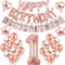 Sancuanyi 1. Geburtstag Dekorationen Rosegold für Mädchen,mit Kinder Ersten Geburtstag Girlande Foto Banner, Rose Gold Ballons,Deko 1 Geburtstag, erst Geburtstag Deko