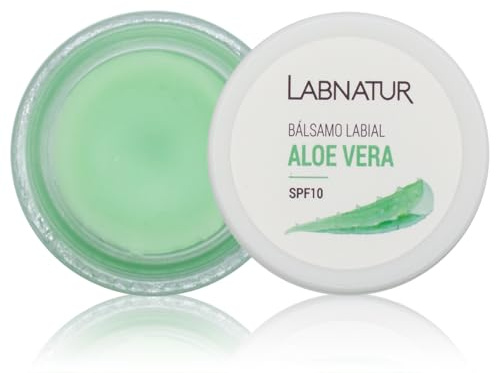 Labnatur Bálsamo Labial Aloe Vera - Natural, con Aceite de Aguacate y Karité - Hidratante, Nutritivo y Refrescante - Protector, Para Labios Secos o Agrietados - Fabricado en España - 15 ml