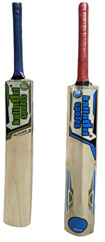 Kalindri Sports Bate de cricket de madera de sauce popular para tenis, bola de goma (número 5, sauce de cachemi)
