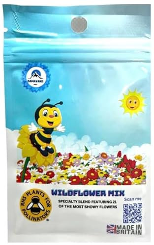 5g Mixed Wildflower Seeds, Attracts Butterflies, Bees, Hummingbirds Pollinators Maintain & Cornflower Mix Garden Gift Bag Kids More Than 20 Colorful Butterfly Meadow Packet