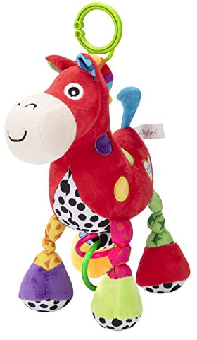 Wisplye Baby Kinderwagen Spielzeug, Plüschtier mit Glocke, Babyspielzeug für Mädchen und Jungen, Clip-on-Autositz Spielzeug Kinderwagen-Spielzeug für Kleinkinder ab 3-24 Monaten