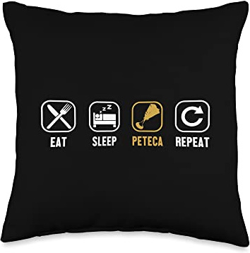 Eat Sleep Peteca Repeat Professional Indiaca Peteca Throw Pillow
