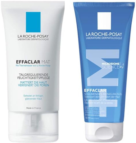 La Roche Posay Effaclar Mat Creme 40 ml + GRATIS Effaclar Gel 50 ml - Bei unreiner Haut - Bei großen Poren - Mit Gratis