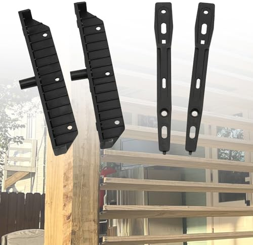 Deck Sunblind System Brackets, Louver Hardware Kit for Blinds and Shutters, Each Set Holds up to 11 Boards(48 Wide), Louvers Bracket Shutter Hardware Kit (1)