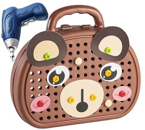 Kids Tool Set, Screwdriver Toy Box with Electric Drill, Engineering Set for Preschool Children, Construction Plaything for Girls and Boys Over 3 Years, Educational Fun Activity