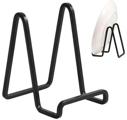 Biniveil Soportes Para Platos De 15 Cm | Expositor De Imágenes Con Caballete | Marco para Fotos Disco Mesa Escritorio Cuenco Libro Bandeja Cartel Decoración Hogar Oficina Evento Exhibición