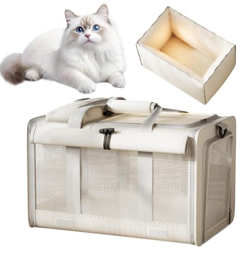 Syengery Hundetransportbox - Tragbare Transportbox Für Kätzchen,Transporttasche Für Hunde | Für Innen Und Außenbereich Auto Wandern Camping Kurztrips Ausflüge