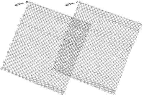 Alipis 2 Panneaux Pare-Étincelles en Maille Métallique Résistante à la Chaleur pour Cheminée Intérieure Rideaux Décoratifs 61 X 508 CM Protection Cendres et Étincelles pour Foyer