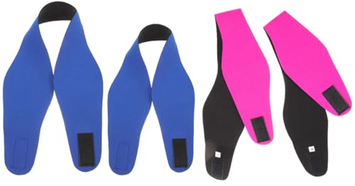SAFIGLE Fascia per Nuoto 4 Pezzi in Neoprene Elastica per Protezione Orecchie Piscina e Yoga per Adulti e Adolescenti Facile da Indossare e Resistente