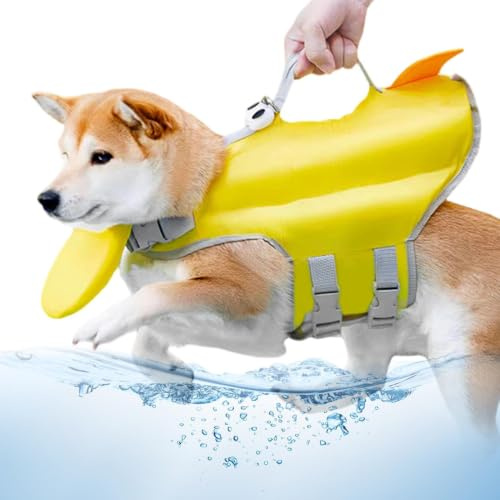 Hund flytväst, hund flytväst väst Snabbtorkande flytdräkt Big Eyes Design | Flotation Lifesaver Husdjursbaddräkter för små medelstora hundar