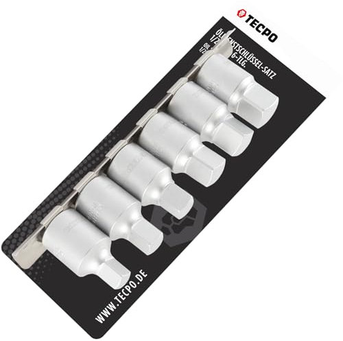 TECPO Öldienstschlüssel Satz 1/2 Öldienst Nüsse passend für Renault, Citroen und Peugeot 8-14mm