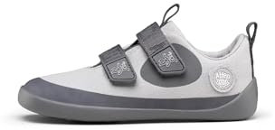 Affenzahn Barfußschuh Baumwolle Lucky Klettverschluss Vegan rutschfest Flexibel Reflektierend für den Sommer in Größe 21-32 Hund - Grau
