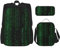 StOlmx 3-teiliges Set für Reisen, Wandern, leicht, verstellbar, isolierte Lunchtasche und Federmäppchen, handgezeichneter Blumendruck, Hacker Ära, Einheitsgröße