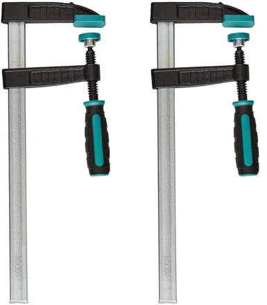 wolfcraft 2 sargentos de tornillo, 300 mm I 8647000 I Para numerosas aplicaciones de sujeción, ideal para proyectos de bricolaje