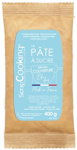 ScrapCooking - Pâte à sucre de couverture bleu clair 400g - 7633