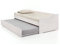 WOODLIVE DESIGN BY NATURE Massivholz-Gästebett aus Kernbuche weiß, ausziehbares Doppel-Bett, als Jugend- & Kinderbett verwendbar, Funktionsbett aus Holz, Bett 90 x 200 cm (inkl. 1 x Lattenrost starr)