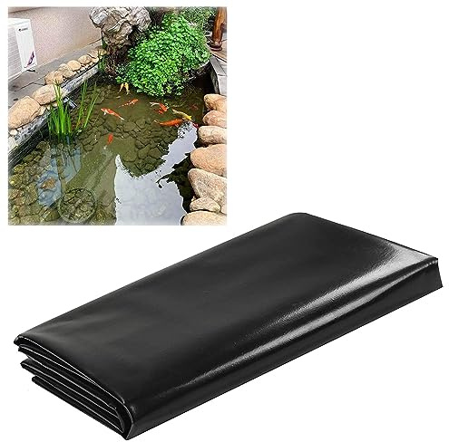 Rivestimento in gomma nera per laghetto, 9 x 11 m, resistente alle forature e agli strappi, per giardini acquatici, laghetti, corsi d'acqua e fontane, ruscelli e fontane, pellicola a membrana per