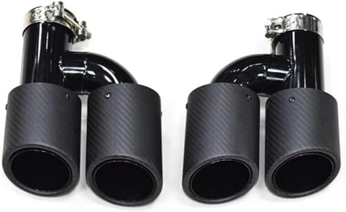 GwwEi6 Terminale Scarico Auto per Audi A4 A5 A6 A7 S4 S5 S6 S7,Tubo Terminale Scarico Posteriore in Acciaio Inossidabile Marmitta Tubi finali Auto,B/Black