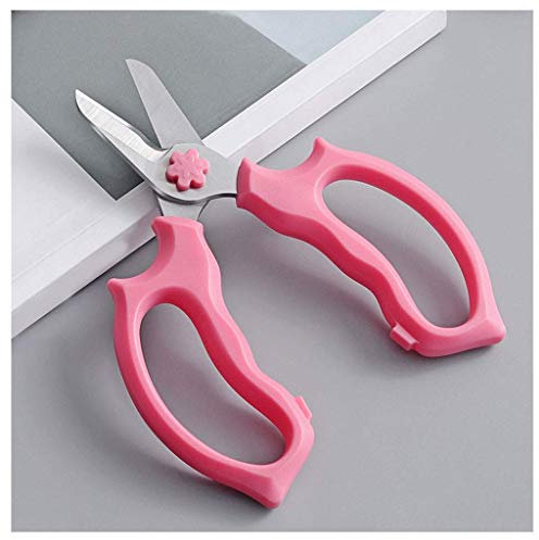 n Tijeras de podar n Tijeras para flores, Herramientas para podar ramas, Tijeras de acero inoxidable de cabeza ancha, Tijeras multifuncionales, Rosa, Herramientas para floristas Tijera de podar de der
