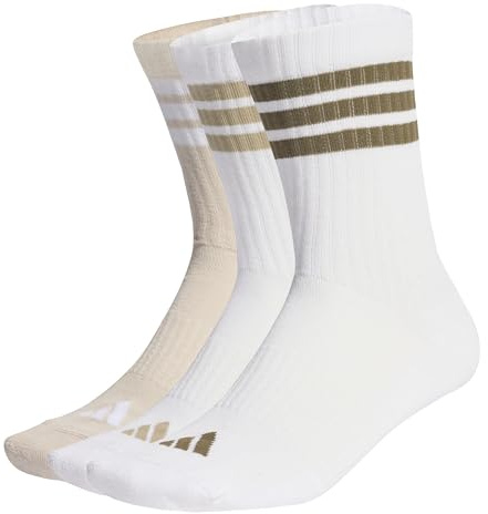 adidas Unisex Lot de 3 paires de chaussettes mi-mollet rembourrées 3 bandes