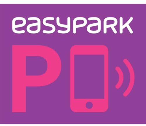 StampaGenerale® - 4 Adesivi EasyPark in PVC Compatti e Resistenti Perfetti per Chi Usa l’App di Parcheggio Facili da Applicare su Vetro Interno (5,5x4 Cm)