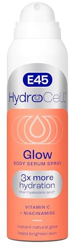 E45 HydroCell Glow Body Lotion Serum Spray Moisturiser with Vitamin C 200ml | Activates hydration from within - Fast-absorbing serum spray for radiant, healthy-looking skin
