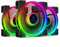 Anidees AI Aureola Duo 140 mm 3er RGB PWM Dual Light Loop Lüfter Kompatibel mit adressierbarem 5V 3Pin RGB Header für PC Gehäuse Lüfter, Kühlerlüfter mit Fernbedienung (AI-AR-DUO14)