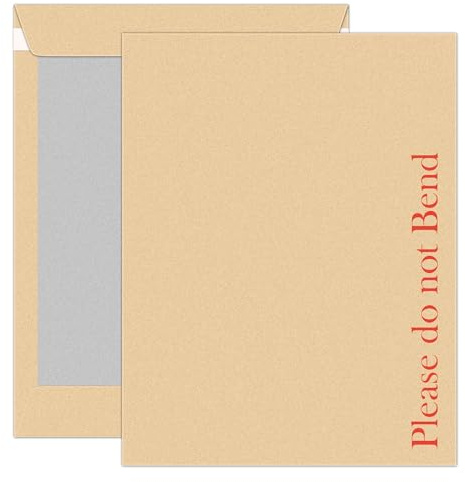 125Pcs A4 Envelopes iSOUL 324mm x 229mm A4 C4 Manilla Hard Board Backed Envelopes Do Not Bend Envelope