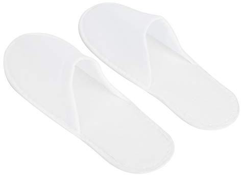 50 par bärbara engångstofflor, storlek unisex, engångstofflor för män och kvinnor, halkfria tofflor för hotell och kunder (30 x 20 x 10 cm, borstad plysch 3 mm)