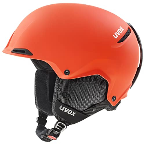 uvex Jakk+ IAS - skidhjälm för dam och herr - individuell storleksanpassning - optimerad ventilation - fierce red matt - 55-59 cm