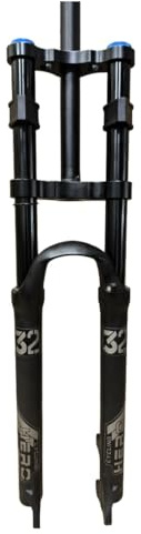 HSQMA DH Downhill Mountain Bike Suspension Fork 26 27.5 29 Inch Travel 160mm MTB Air Fork Double Shoulder Front Fork 1-1/8 Straight Tube With Lockout (Color : Red, Size : 29inch)