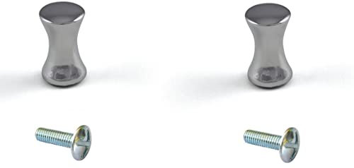 cyclingcolors 2x bouton de meuble à visser 15mm acier chromé brillant porte tiroir cuisine salle de bain design moderne