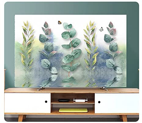 Uvency 70In Hanging Desktop Curved Screen Universal Tv Cover Dust Cover Cloth Indoor Cover Type Tv Screen Protector Bedroom Living Room Decoration Television/A359/70In