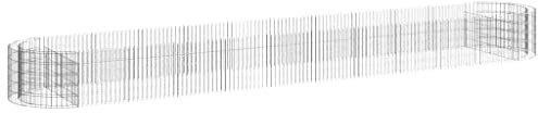 vidaXL Gabionen-Hochbeet Verzinktes Eisen 600x100x50 cm
