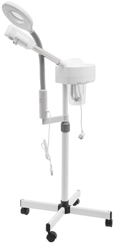 Vaporizador facial 2 en 1 combinación, vaporizador de ozono, salón, spa, lupa, humidificador con lupa LED, para clínica de belleza, spa, estética médica