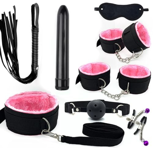 Set of 8 Luxury Plush Leather Couples Sports Fashion Pieces (Pink)