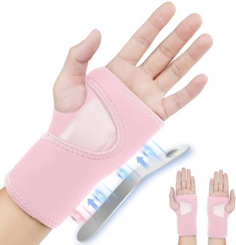 ACWOO Fascia da Polso, Supporto Polso, Tutore Polso per Sollievo dal Dolore Traspirante e Regolabile per Tunnel Carpale, Slogature, Tendinite e Artrite Unisex