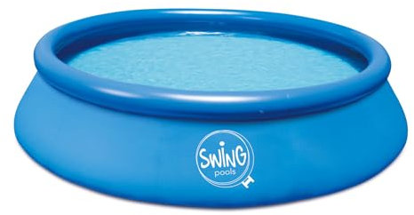 HAF® Swing Quick Up Pool in blau mit den Maßen 366 x 91 cm | ca. 6.700 Liter Wasserkapazität | Selbstaufbauender & selbst tragender Swimming Pool | Gartenpool/Aufstellpool ohne Filterpumpe