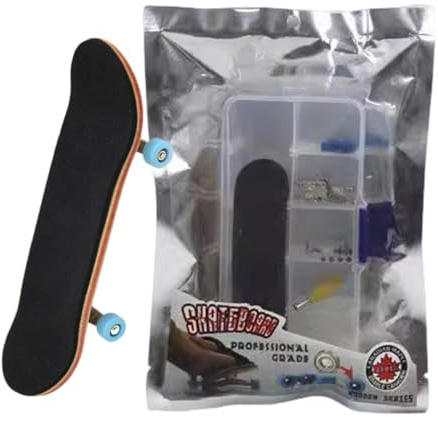 Generico Acero Skateboard Di Dita, Fingerboard Di Legno, Set Di Giocattoli Per Skateboard Per Dita, 10x3x2cm, Design Per Il Bambino, Gioco Educativo Per Ragazzi