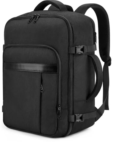 VSNOON Bagage Cabine 40x30x20, 24L Sac a Dos Voyage Cabine Avion à Main avec Poche Humides, Sac à Dos Ordinateur 15 Pouces pour Ryanair, Wizz Air, Transavia, Étanche Bagage pour Homme Femme, Noir