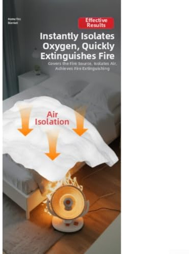 Couverture anti-feu en fibre de verre pour extinction d'incendie et protection contre la chaleur, design compact pour un rangement et une accessibilité faciles (3)