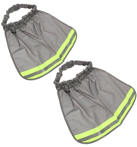 OSALADI Cubierta para Casco de Construcción Forros Reflectantes y Protector de Cuello Transpirable 2 Unidades para Uso en Obras al Aire Libre