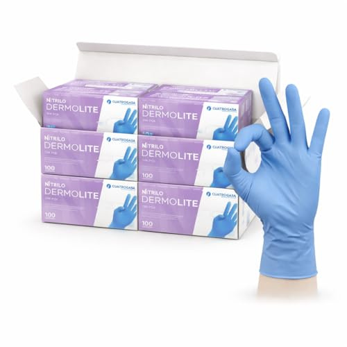 1000 Guantes de Nitrilo Desechables – Sin Polvo, Alta Resistencia – Uso Médico, Alimentario, Limpieza y Taller – Guantes Protectores Azul o Negro – Tallas S, M, L, XL (azul, M)