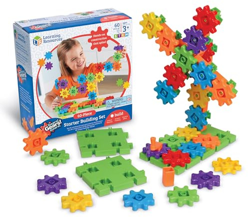 Learning Resources Gears Starter Building Set, STEM Activities, Fine Motor Skills, Toddler Explorer Kit, Science and Construction, Boys and Girls Gifts, Ages 3 and Up