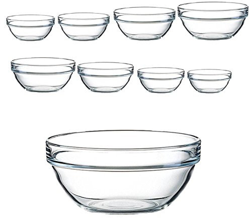 Arcoroc Ciotola Coppa Insalatiera per preparare Montare, impastare e frullare impilabile Empilable (26cm x 1pz)