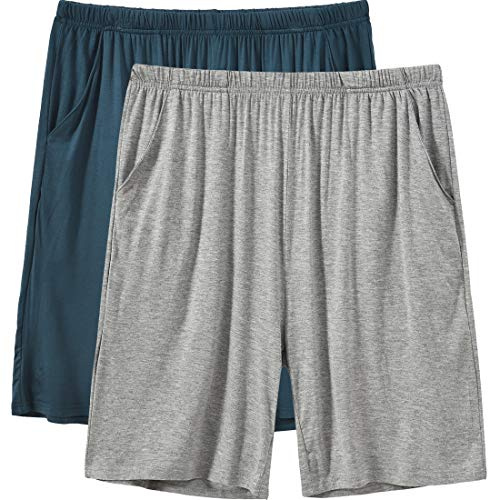 MoFiz Hombre Pantalones de Pijama Suave Modal Pantalón Largo y Corto Shorts