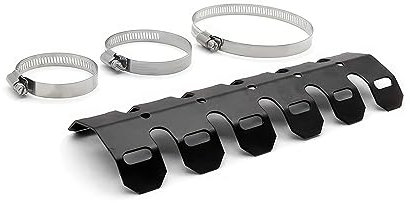 TOTMOX Protecteur de tuyau de silencieux d'échappement de moto, couvercle de bouclier thermique, accessoires de remise en état professionnels de protection contre les chocs de moto en aluminium, noir